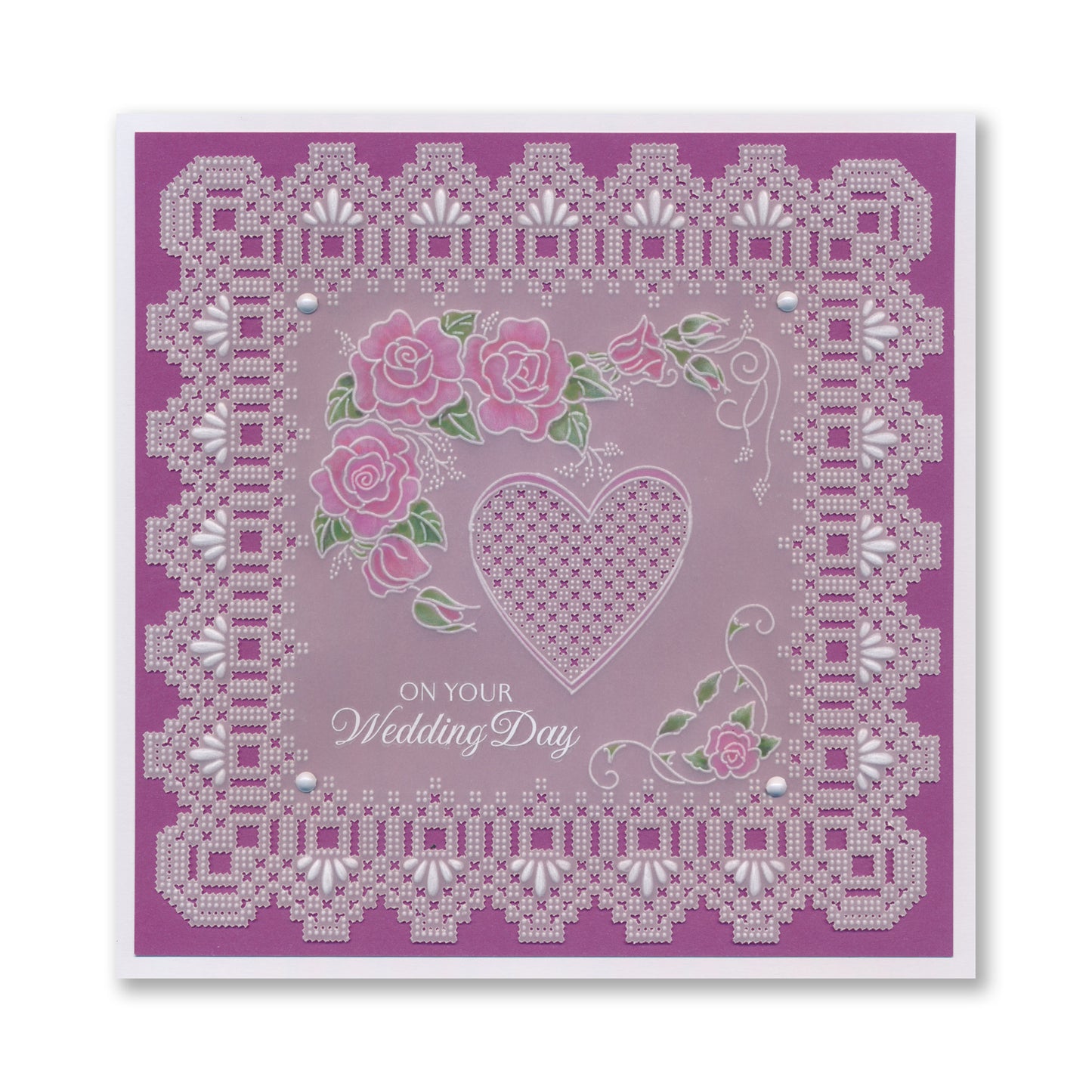 Linda's Floral Shape - Rose Heart Midi Groovi Plate