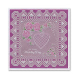 Linda's Floral Shape - Rose Heart Midi Groovi Plate
