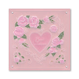 Linda's Floral Shape - Rose Heart Midi Groovi Plate