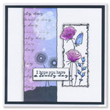 Barbara's SHAC Rose Floral Panels A6 Stamp Set