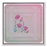 Barbara's SHAC Rose Floral Panels A5 Square Groovi Plate