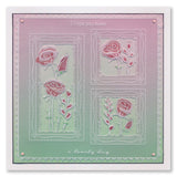 Barbara's SHAC Rose Floral Panels A5 Square Groovi Plate