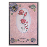 Barbara's SHAC Rose Floral Panels Stamp, Mask & Stencil Trio