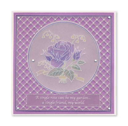 Jayne's Rose & Lattice A5 & A5 Square Groovi Plate Collection