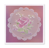 Jayne's Rose & Lattice Frame A5 Groovi Plate