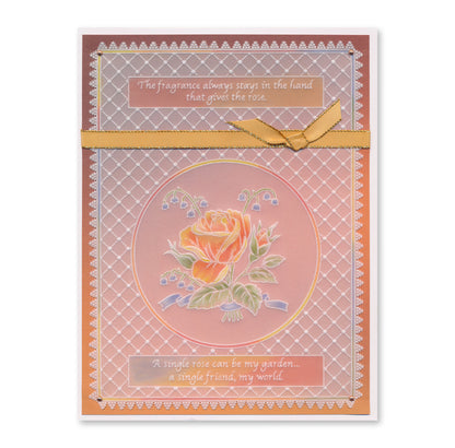 Jayne's Rose & Lattice Frame A5 Groovi Plate