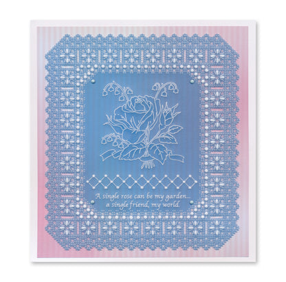 Jayne's Rose & Lattice A5 & A5 Square Groovi Plate Collection