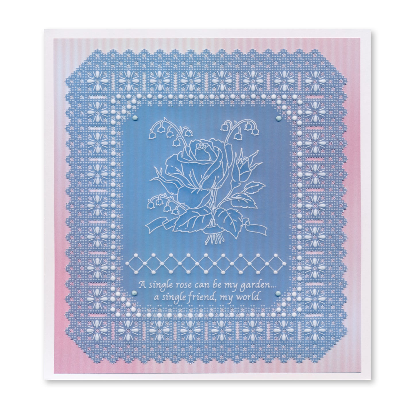 Jayne's Rose & Lattice Frame A5 Groovi Plate