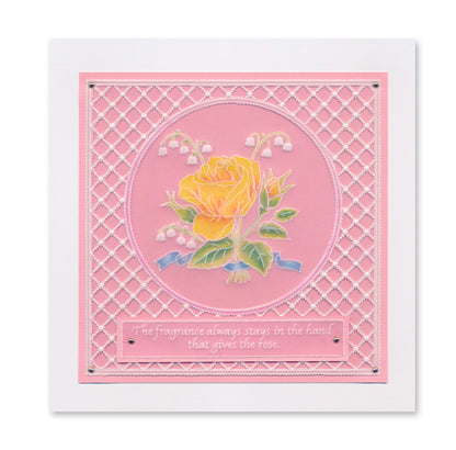 Jayne's Rose & Lattice A5 & A5 Square Groovi Plate Collection