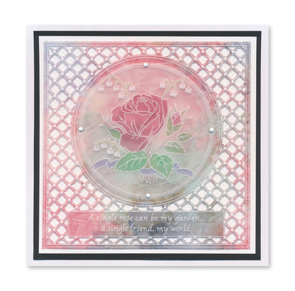 Jayne's Rose & Lattice A5 & A5 Square Groovi Plate Collection