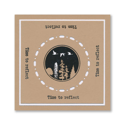 Just Woodland & Birds Silhouette Framers A5 Stamp Set
