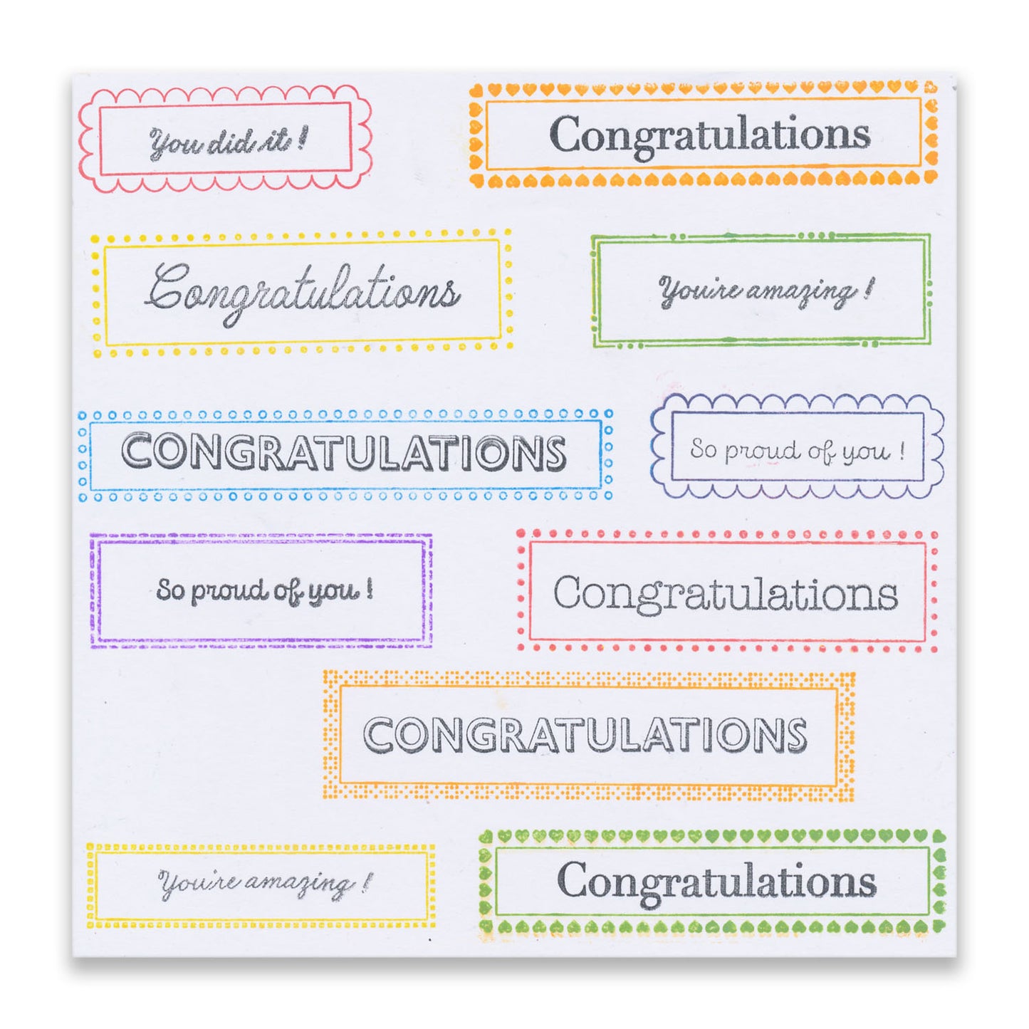 Occasions Sentiments - Congratulations A6 Stamp Set