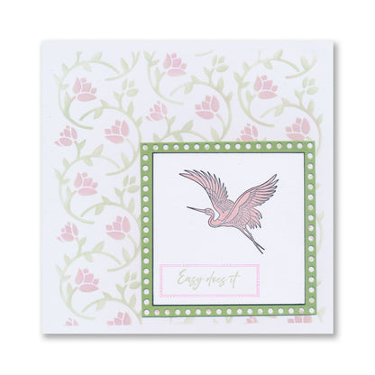 Japanese Cranes - Outlines A5 Stamp & Mask Set