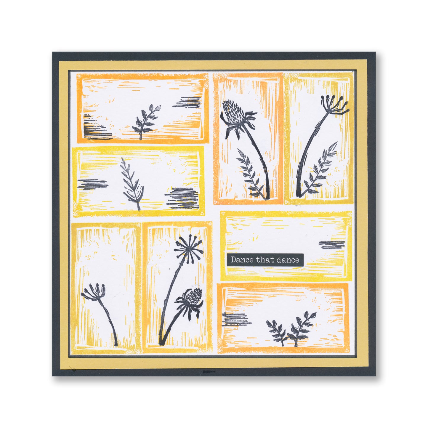 Linocut Backdrop - Grunge A5 Stamp Set