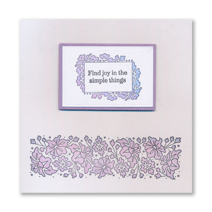 Barbara's Joy - Floral Panel - Two Way Overlay A5 Square Stamp Set