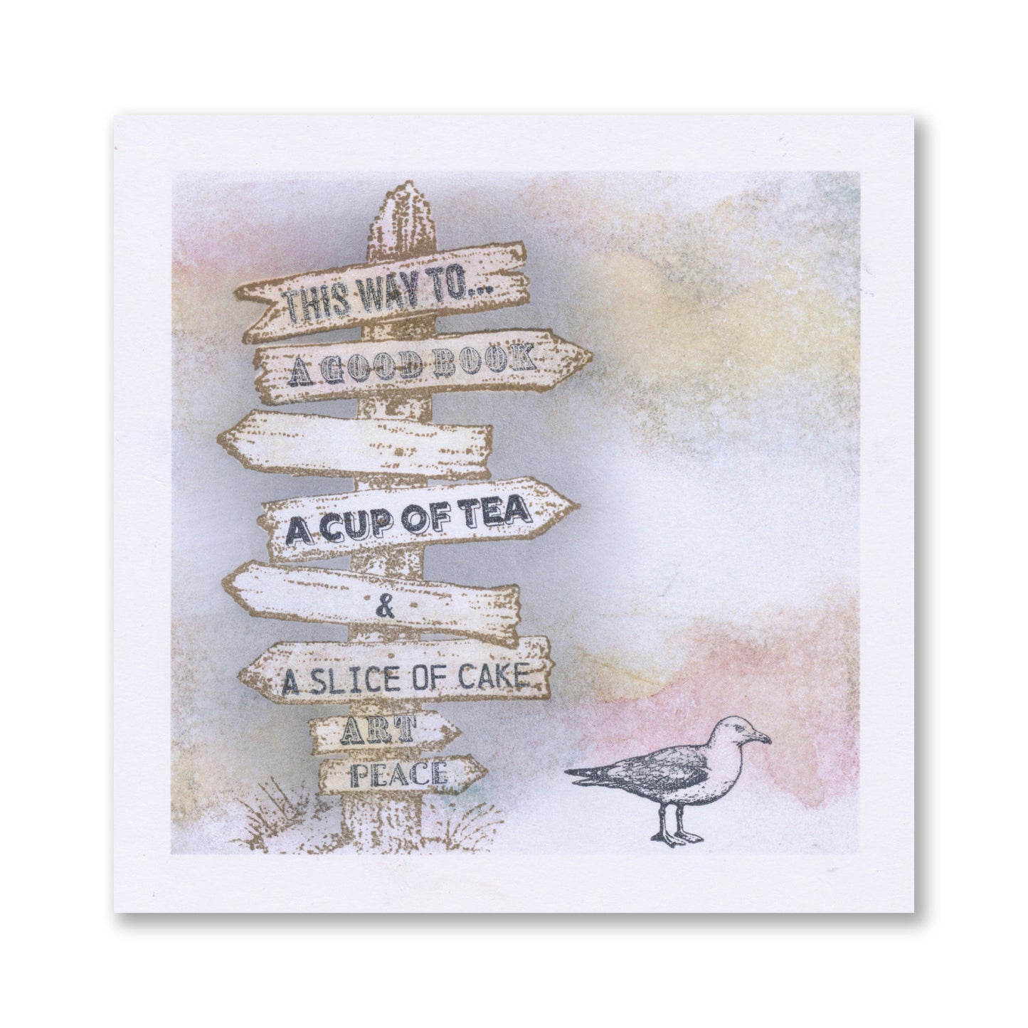 Feel Good Waymarker A5 Square Stamp & Mask Set