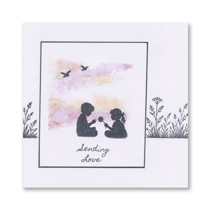 Wee Friends & Family Silhouettes - Childhood Days A5 Stamp Set