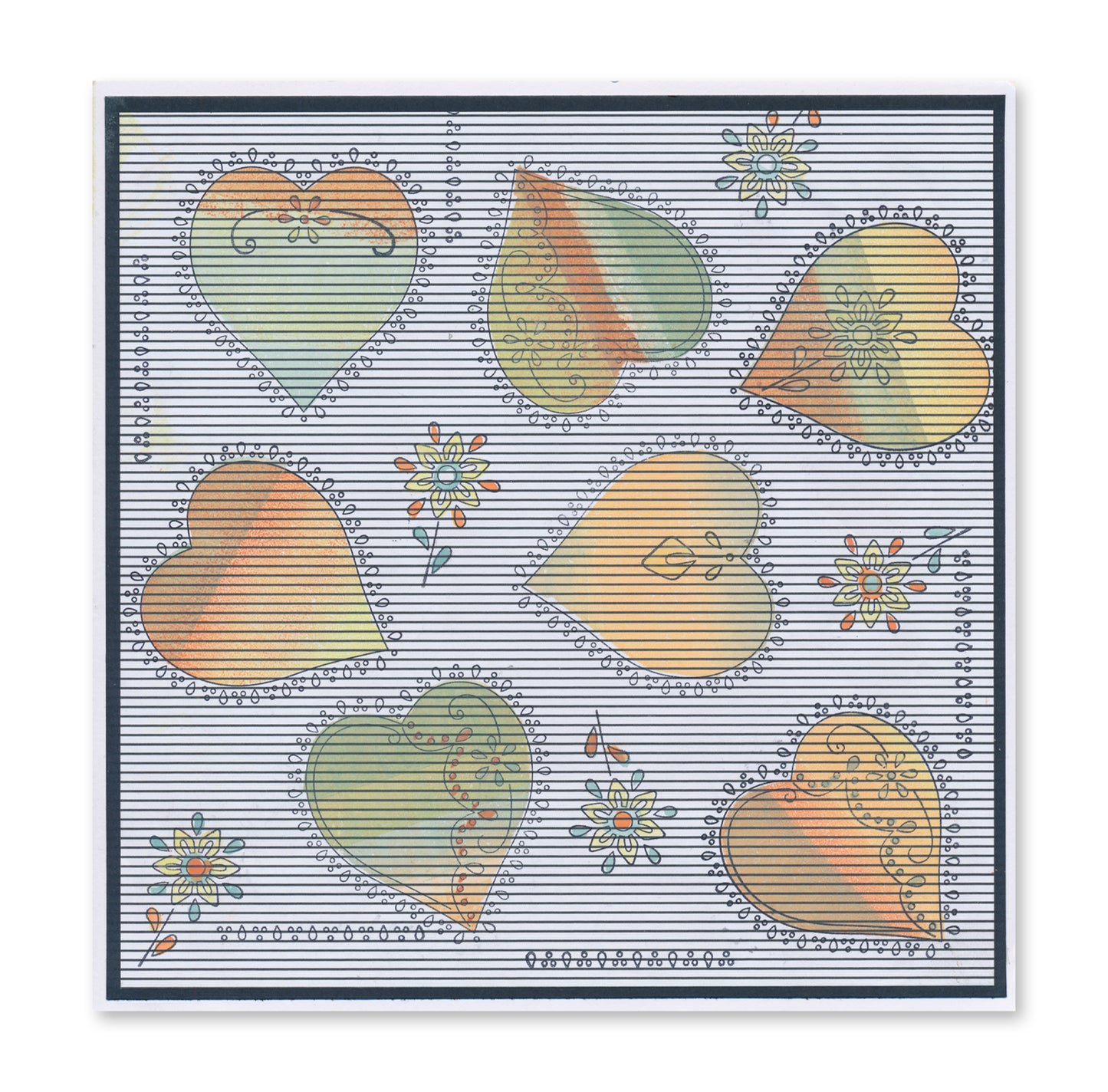 Barbara's Loving Heart A5 Stamp & Mask Set