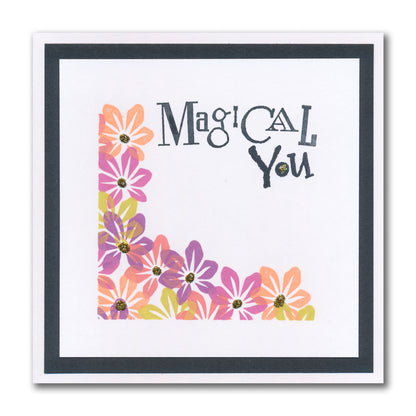 Barbara's Star Flower Spray A5 Stamp & Stencil Duo