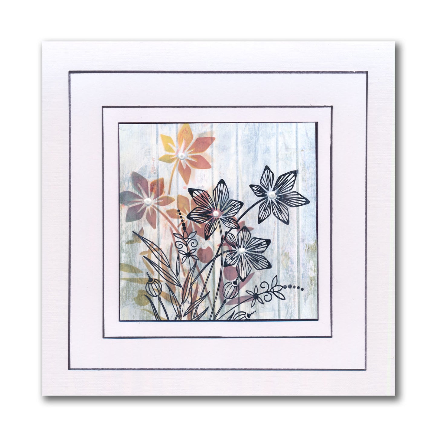 Barbara's Star Flower Spray A5 Stamp & Stencil Duo