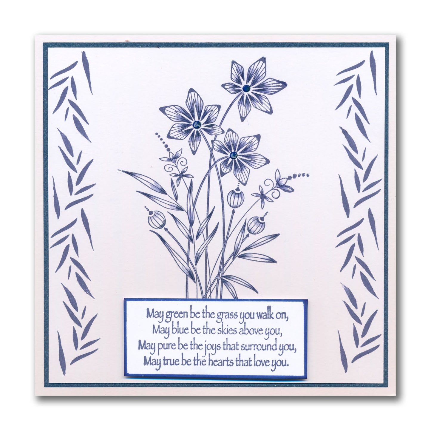 Barbara's Star Flower Spray A5 Stamp & Stencil Duo
