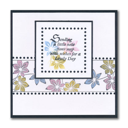 Barbara's Star Flower Spray A5 Stamp & Stencil Duo