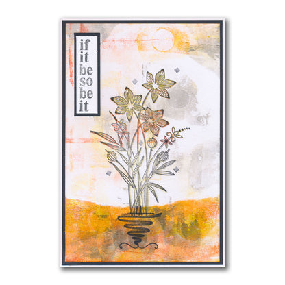 Barbara's Star Flower Spray A5 Stamp & Stencil Duo