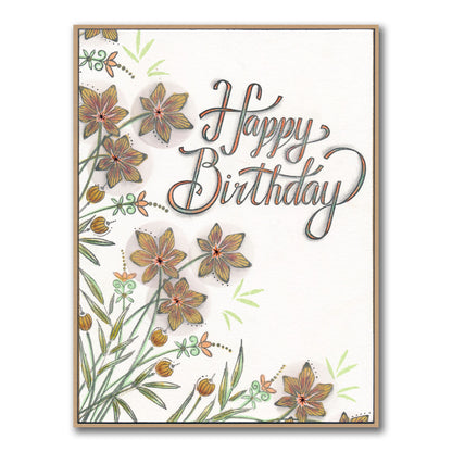 Barbara's Star Flower Spray A5 Stamp Set