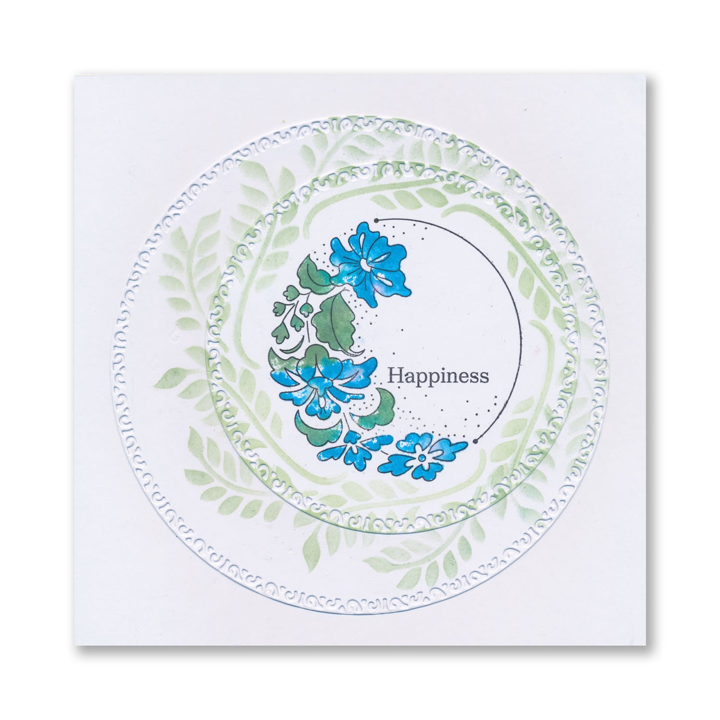 Barbara's Happiness - Floral Crescent - Two Way Overlay A6 Stamp Set