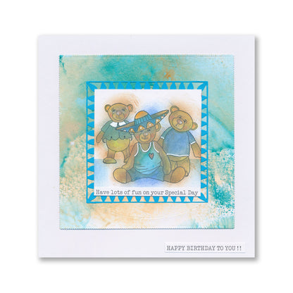 BIP the Bear & Family A5 Square Stamp & Mask Set