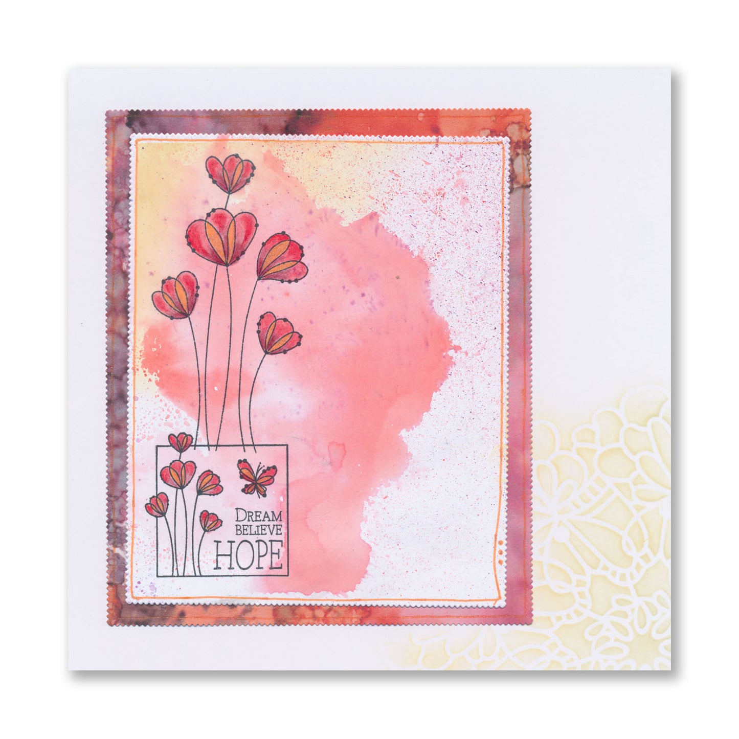 KISS by Clarity - Tina's Flowers Sampler & Thinking of You Flowers A4 & A7 Stamp Duo