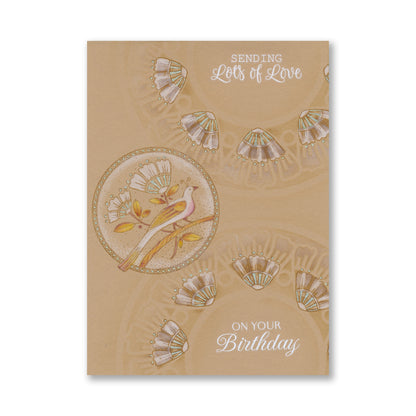 Barbara's Dreambird Circular Decorative Frame 7" x 7" Stencil