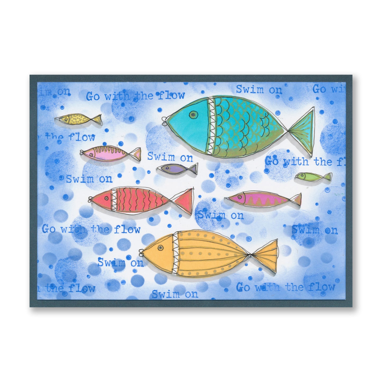 Shoal of Fish A5 Stencil