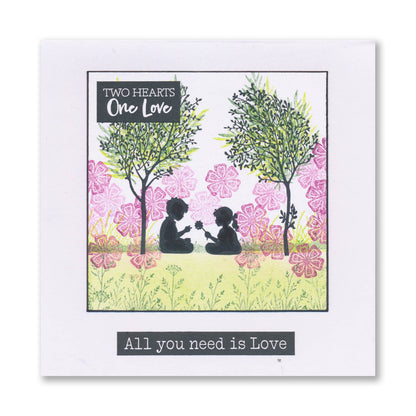 Wee Friends & Family Silhouettes - Childhood Days A5 Stamp Set