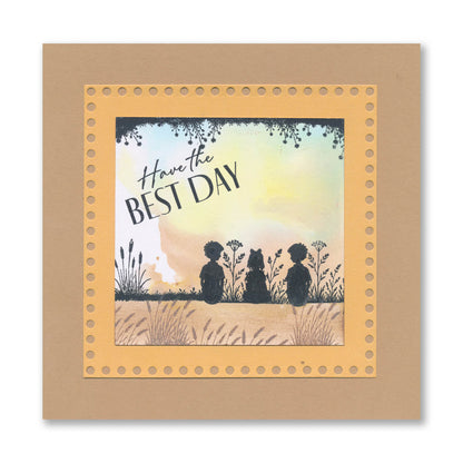 Wee Friends & Family Silhouettes - Childhood Days A5 Stamp Set
