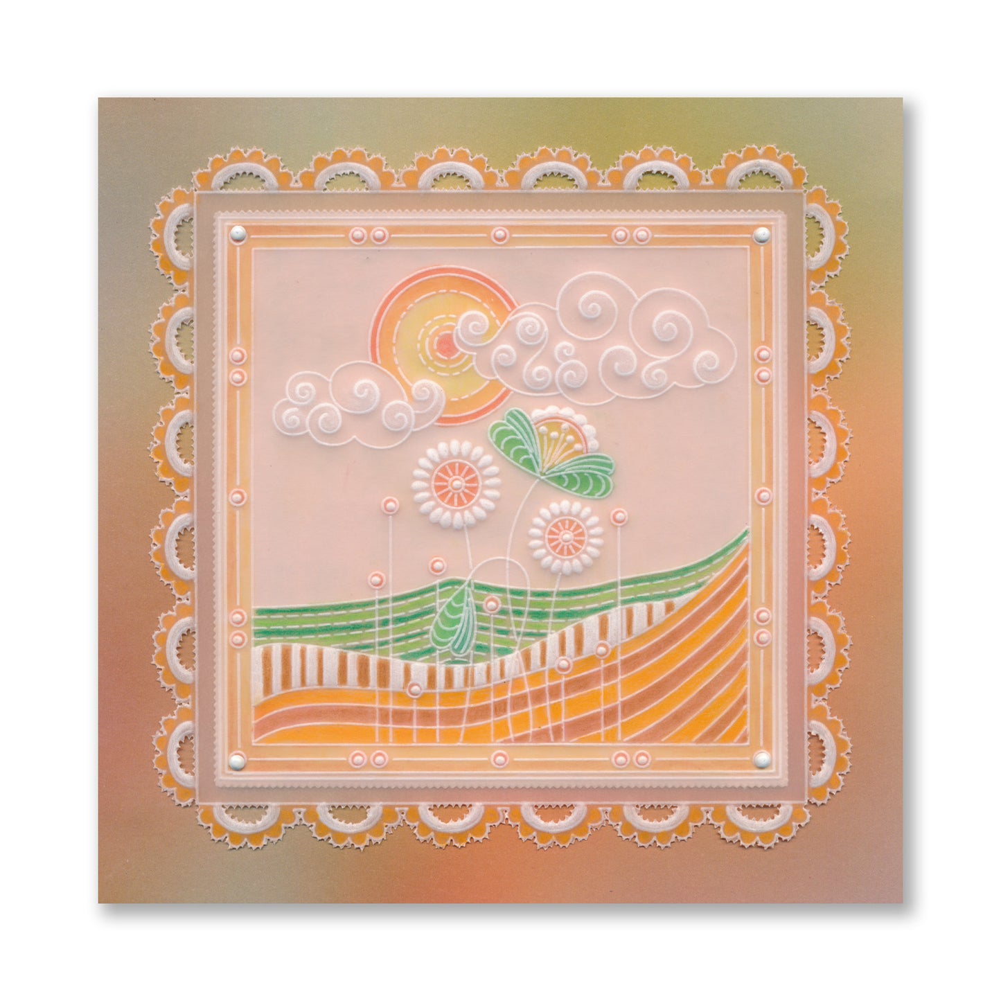 Doodle Landscapes A5 Square Groovi Plate Quartet