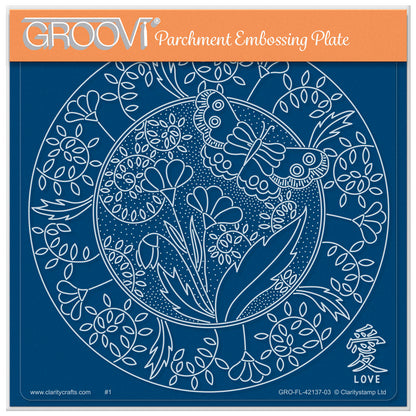 Barbara's SHAC Love - Japanese Flowers & Butterflies A5 Square Groovi Plate