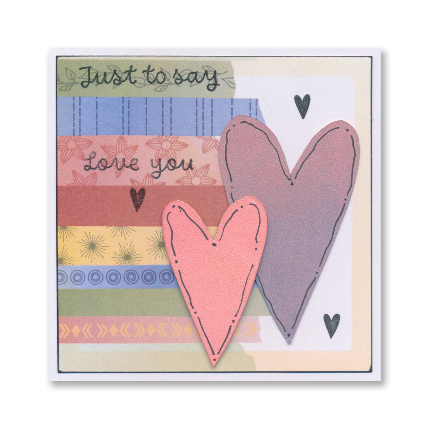 Fabric Strip Card Pack 8" x 8"