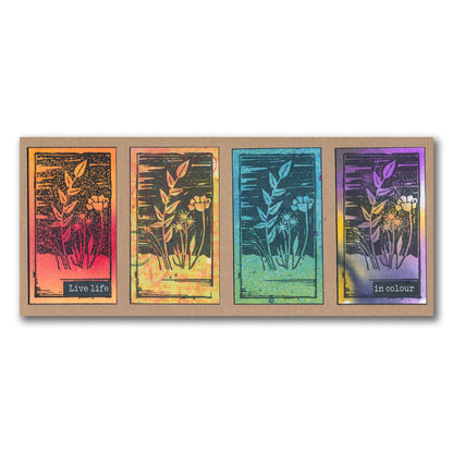 Linocut - Wildflowers Overlay A5 Stamp Set