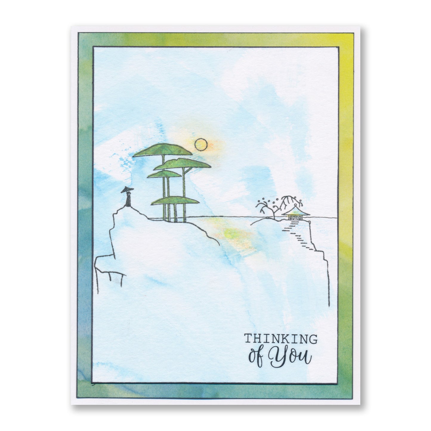 Mini Japanese Scene Builder - Trees A6 Stamp Set