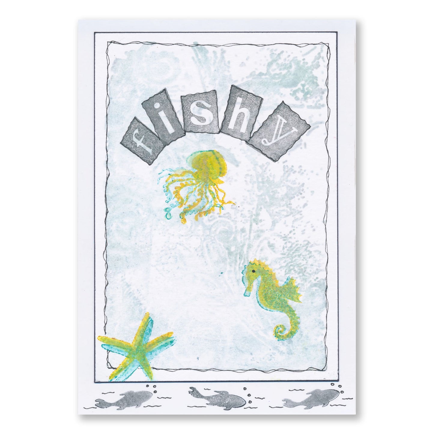Wee Marine Life Silhouettes Stamp Set