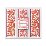 Barbara's Happiness - Floral Panel - Two Way Overlay A5 Square Stamp Set