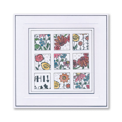 KISS by Clarity - Tina's Flowers Sampler A4 Stamp Set