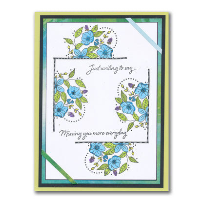 Jazz's Just for You - Floral Panels A5 Square Stamp Set