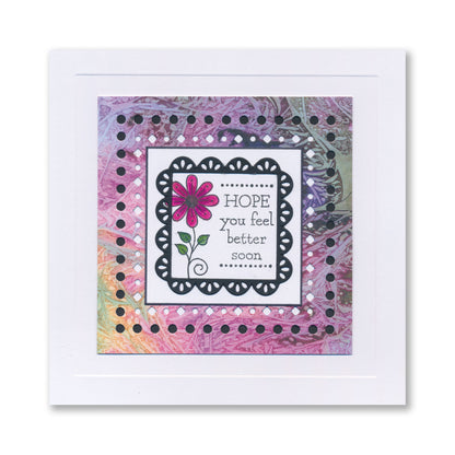 KISS by Clarity - Tina's Flowers Sampler & Thinking of You Flowers A4 & A7 Stamp Duo