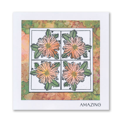 KISS by Clarity - Tina's Flowers Sampler & Thinking of You Flowers A4 & A7 Stamp Duo