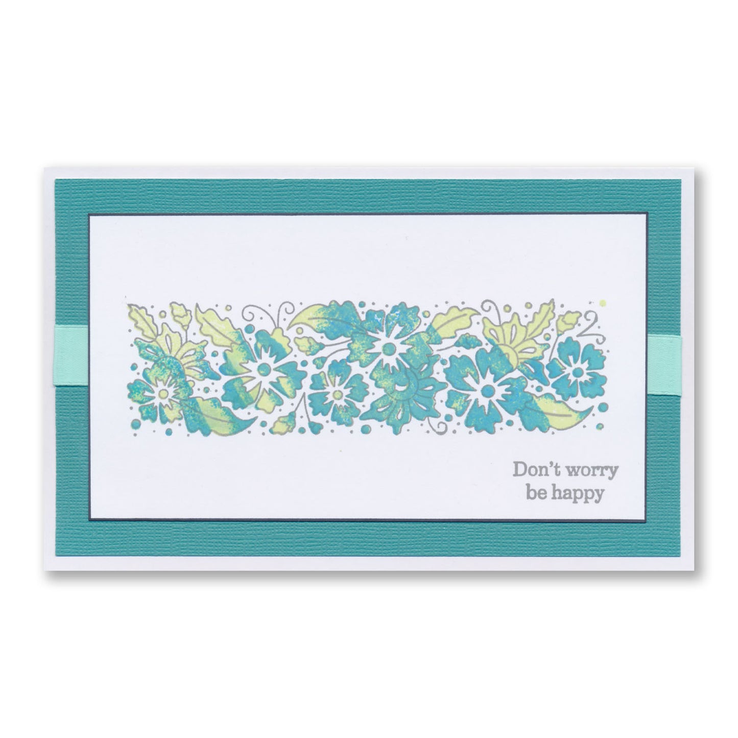 Barbara's Happiness - Floral Panel - Two Way Overlay A5 Square Stamp Set