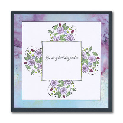 Jazz's Just for You - Floral Panels A5 Square Stamp Set