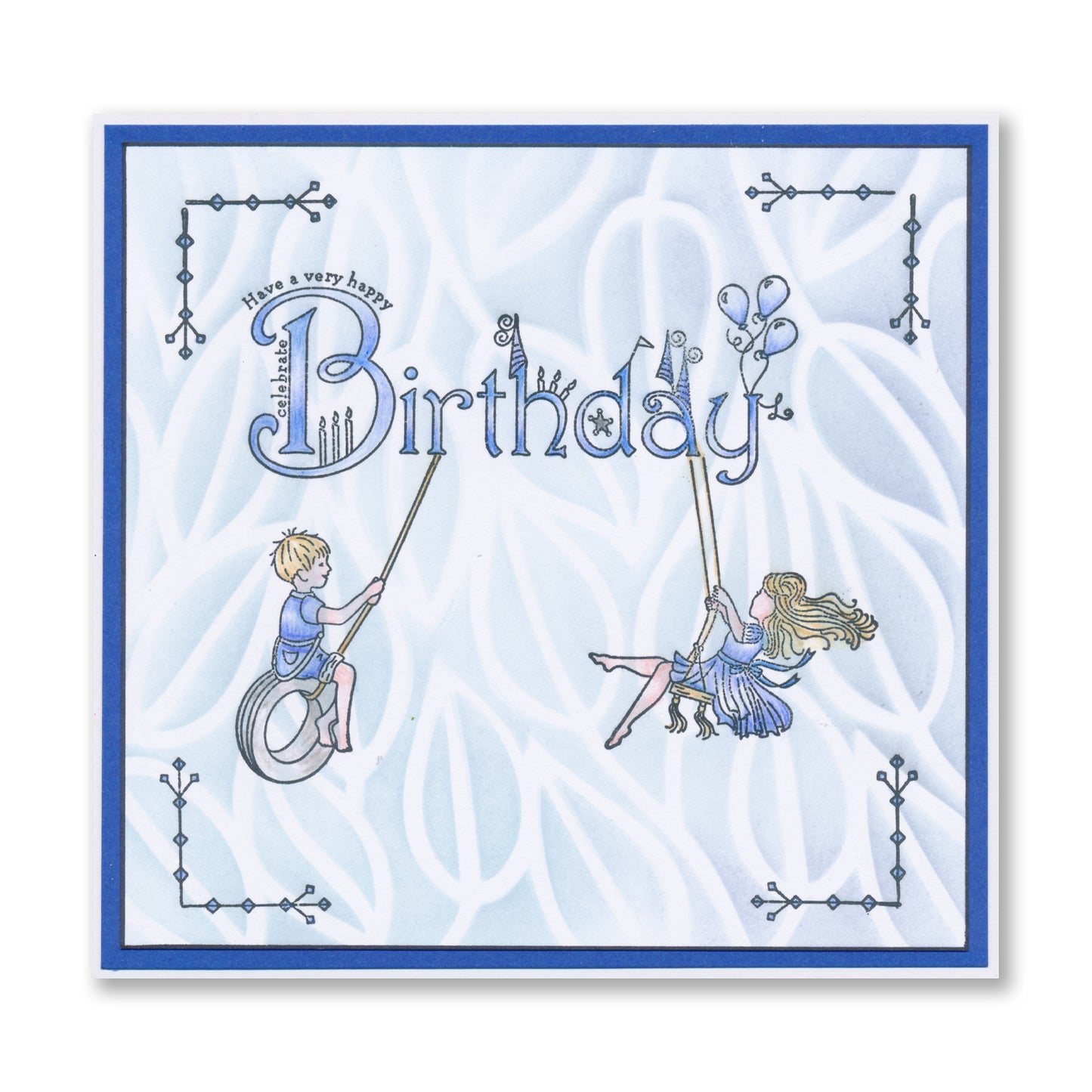 Linda's Bijou Birthday Dangles A6 Stamp Set