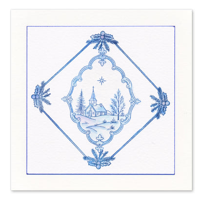 Winter Elements A5 Stamp Set With 6 x Printed Composition Swatches